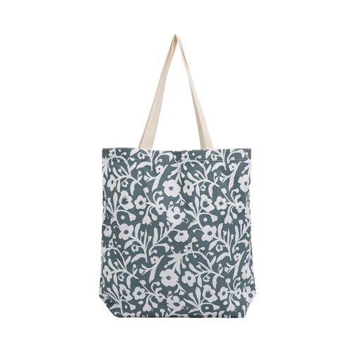 Seasalt Cornwall Foldaway Canvas Shopper - Blotted Anemone Lichen